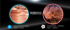 導(dǎo)體純銅對比