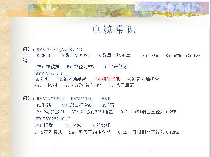 電纜常識(shí) 電纜常識(shí)