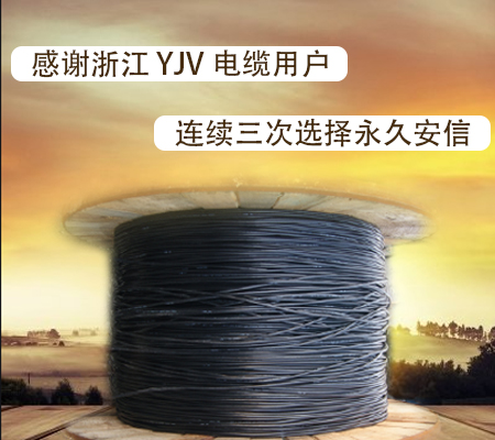 感謝浙江 YJV電纜用戶 連續(xù)三次選擇安信【杭州安信】