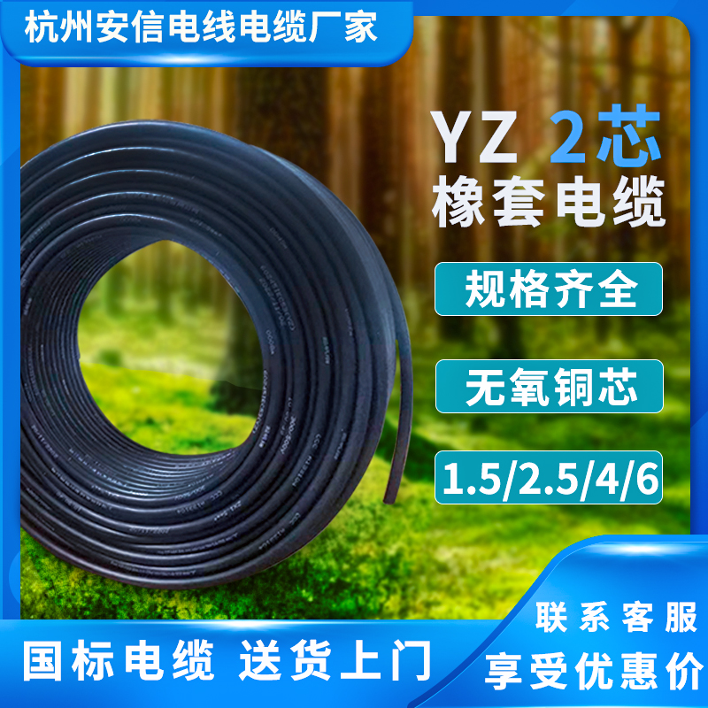 YZ 2芯軟芯橡套電纜