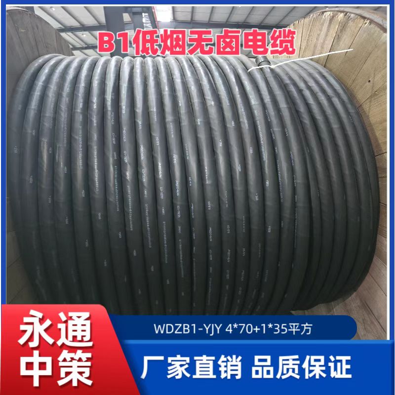 永通中策WDZB1-YJY 4×70+1 B1低煙無(wú)鹵電纜廠家批發(fā)