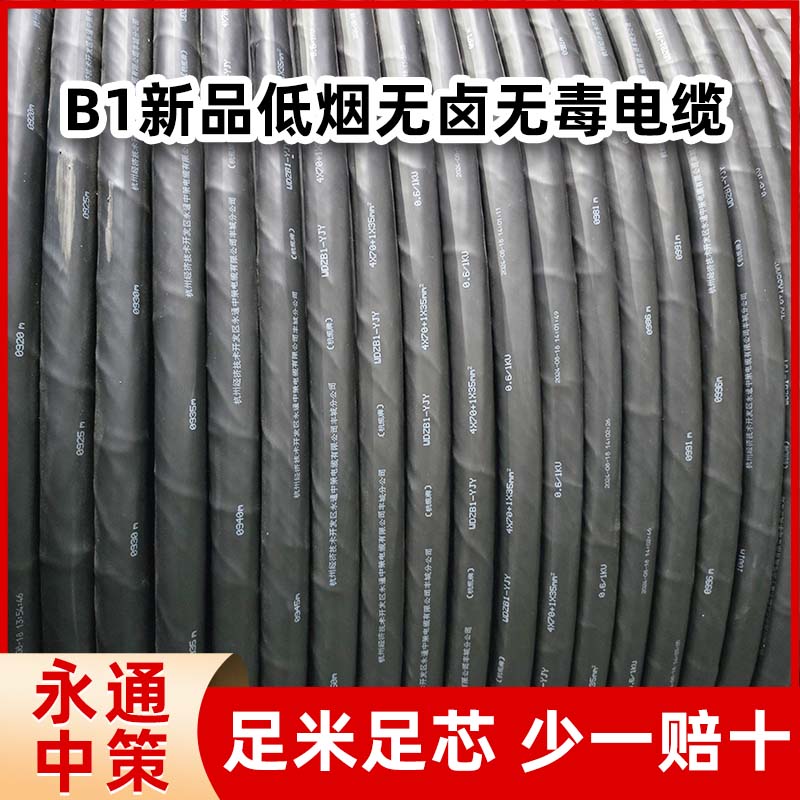 永通中策低煙無(wú)鹵電纜 4×1.5-400平方WDZB1-YJY電纜廠家批發(fā)