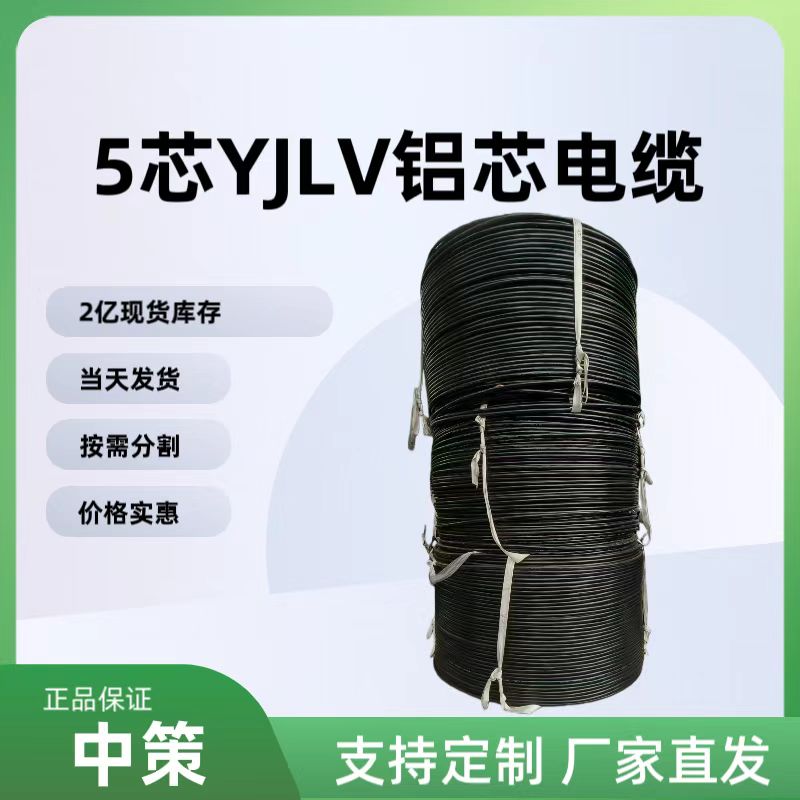 中策ZR-YJLV5芯阻燃鋁芯電纜 3×25+2×16平方阻燃電纜廠家